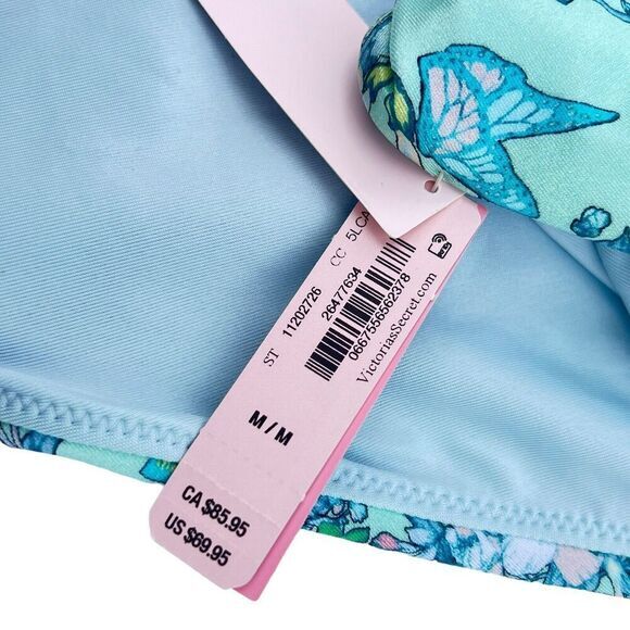 VICTORIA'S SECRET SWIM Women's One-Piece Swimsuit M Multicolor Floral Butterfly - Picture 9 of 16